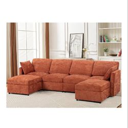 Orange U-Couch