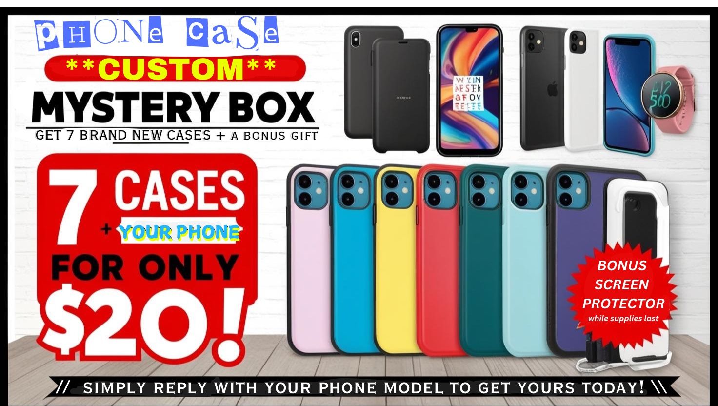 Mystery Box Of Your Phone Type Cases! Message Me Your Model And You Get 7 Mystery New Cases For 20!!!