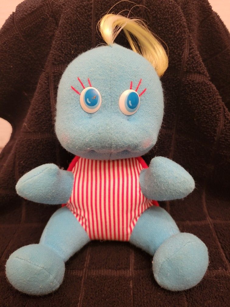 Hasbro 1988 Topsy Turtle Baby Polka Dot Stars Shell Plush Toy