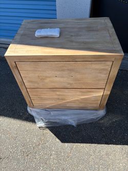 2X-Drawer Wood Nightstand