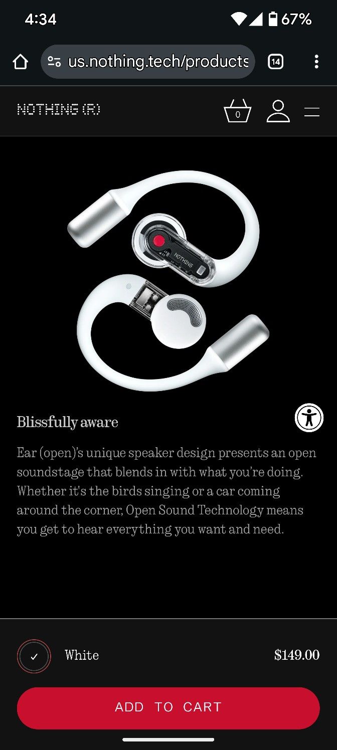 nothing Ear(open) Wireless Headphones 