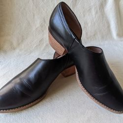 Madewell The Brady Lowcut Bootie Black Leather Size: 6.5