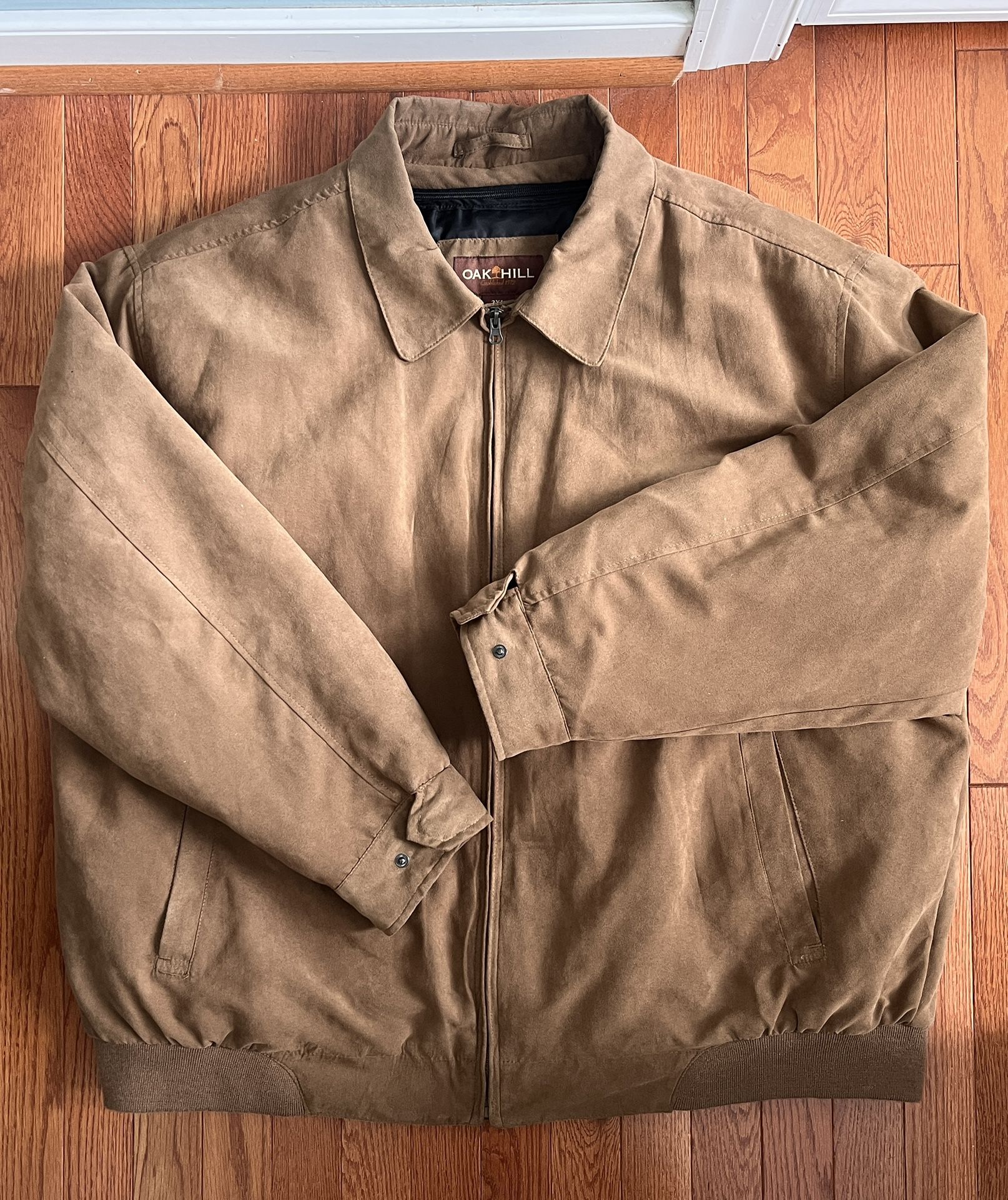 Vintage-Style Oak Hill Brown Jacket – 2XL – Suede Look