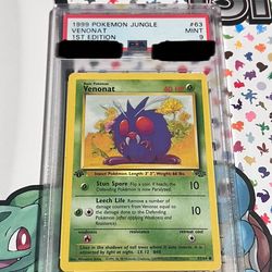Venonat #63 1st Edition PSA 9