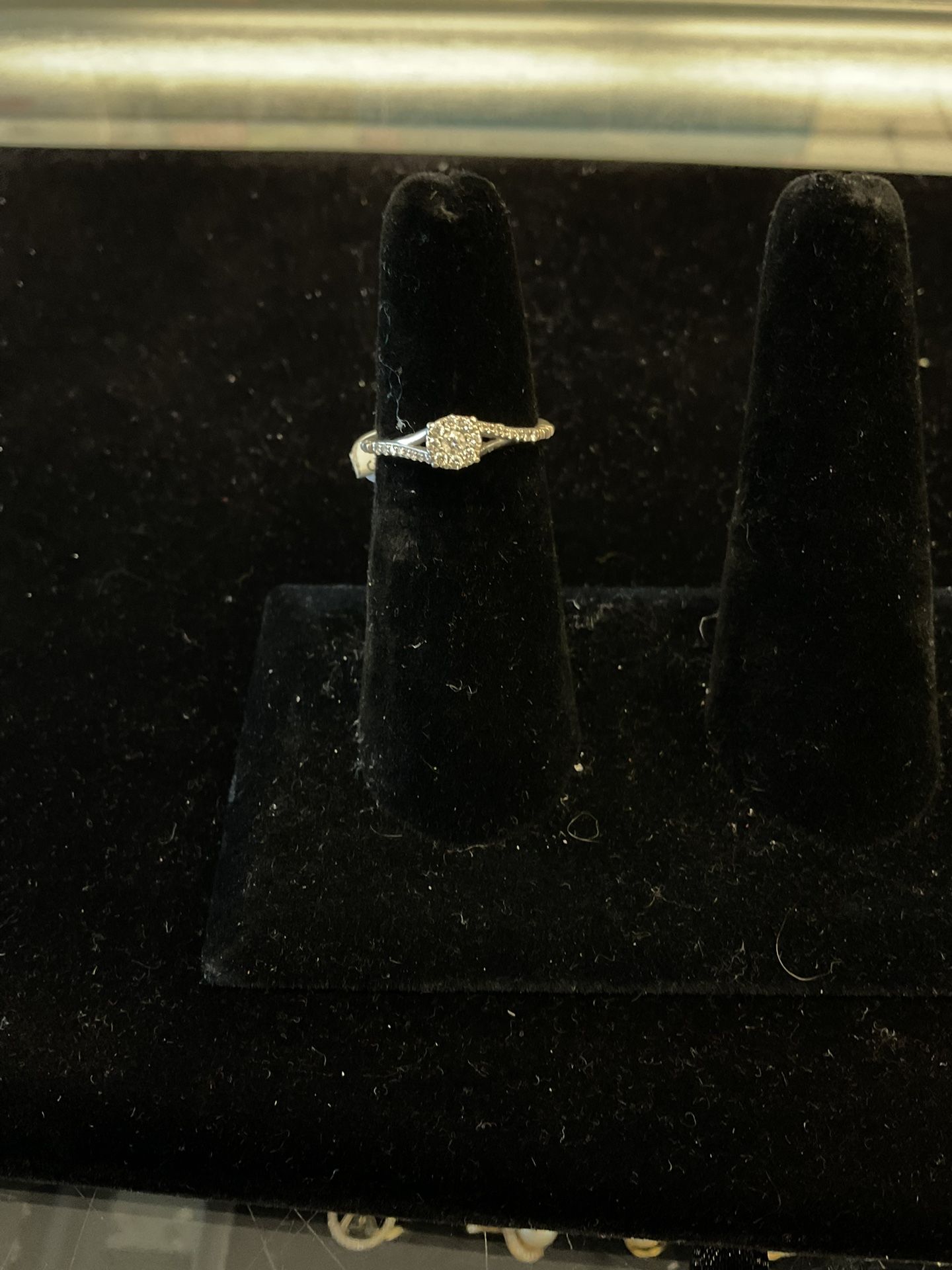 10k Engagement Ring With Diamonds 39318-1