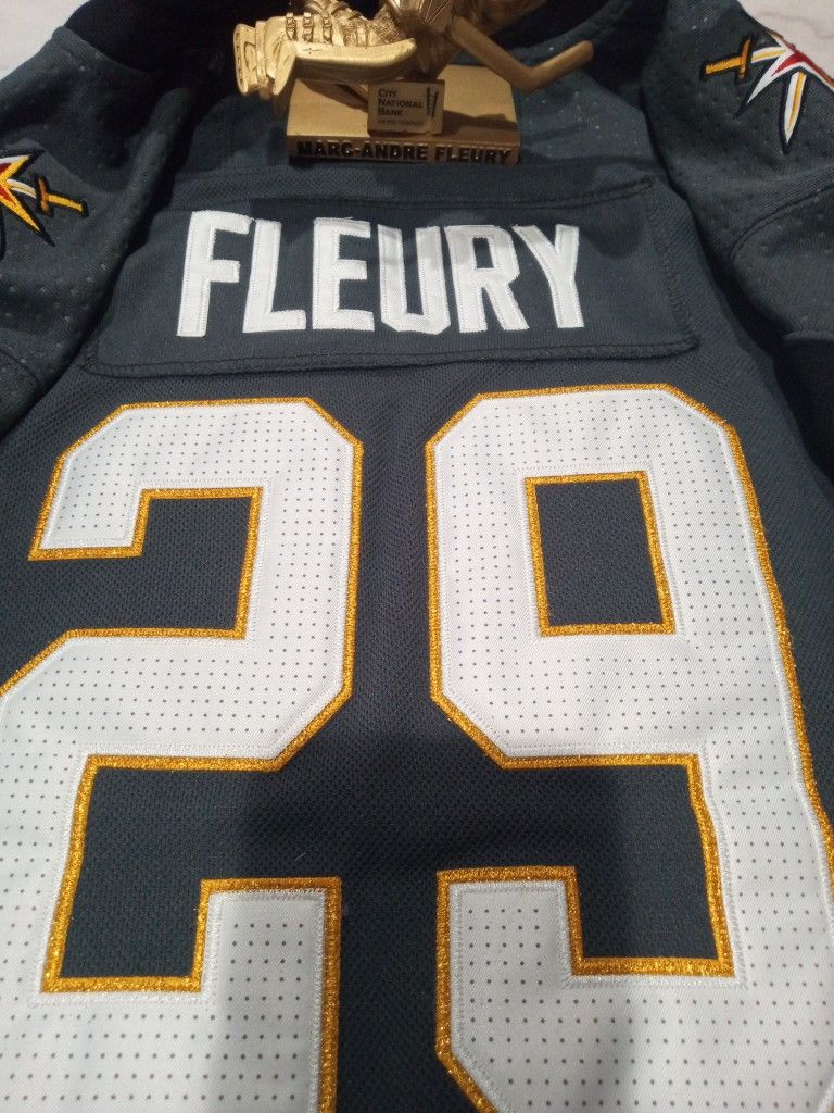 MARC-ANDRE FLEURY Statue And Jersey Vegas Golden Knights