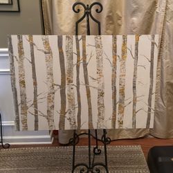 Birch Tree Artwork Painting From Hobby Lobby