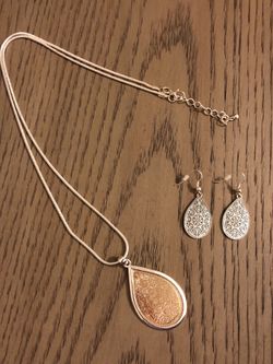 Sterling silver pendant/ earrings set