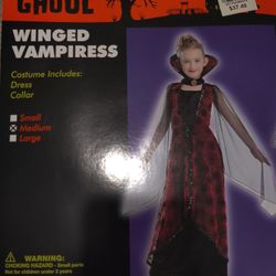 Winged Vampiress Girls Costume (Medium)