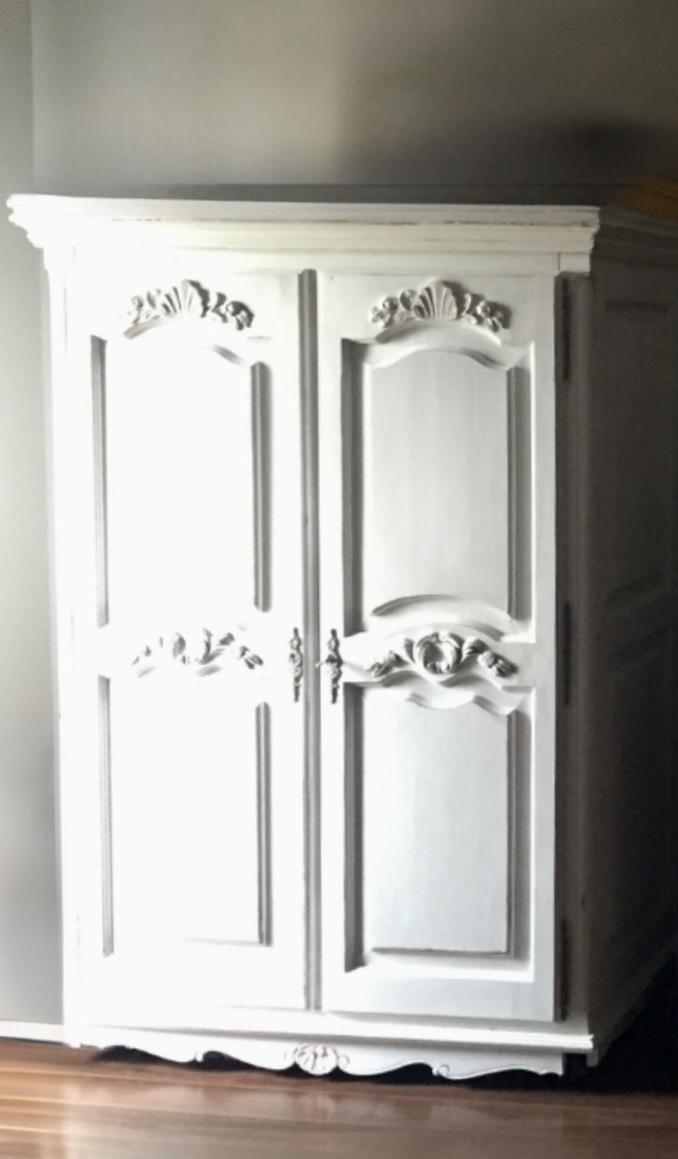 FRENCH DISTRESSED  ARMOIRE / WARDROBE
