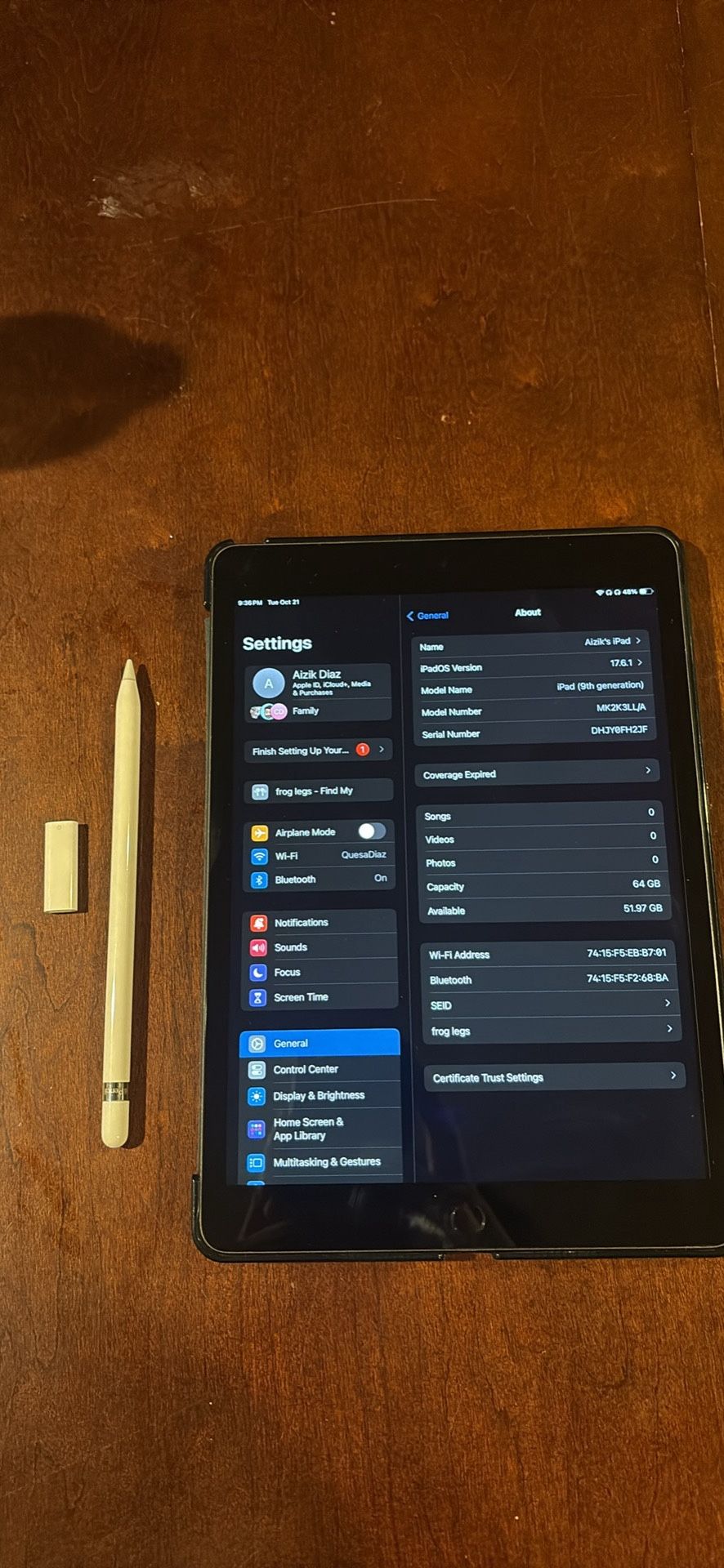 9th Gen iPad (Need gone ASAP)