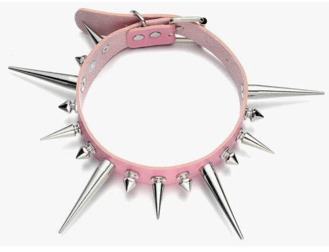 FNQUFUJ Goth Necklaces Long Spiked Choker Punk Rock Collar Halloween Costume Jewelry Gothic Accessories