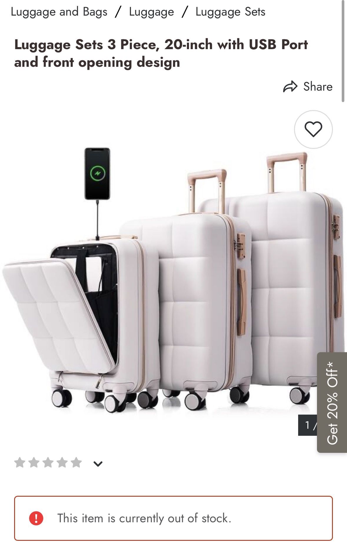 3 Piece luggage Set