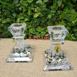 Waterford: Lismore 4" Candlestick Pair