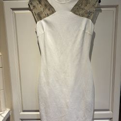 Bailey 44 Ivory White Dress Size XS with embellished cap sleeve