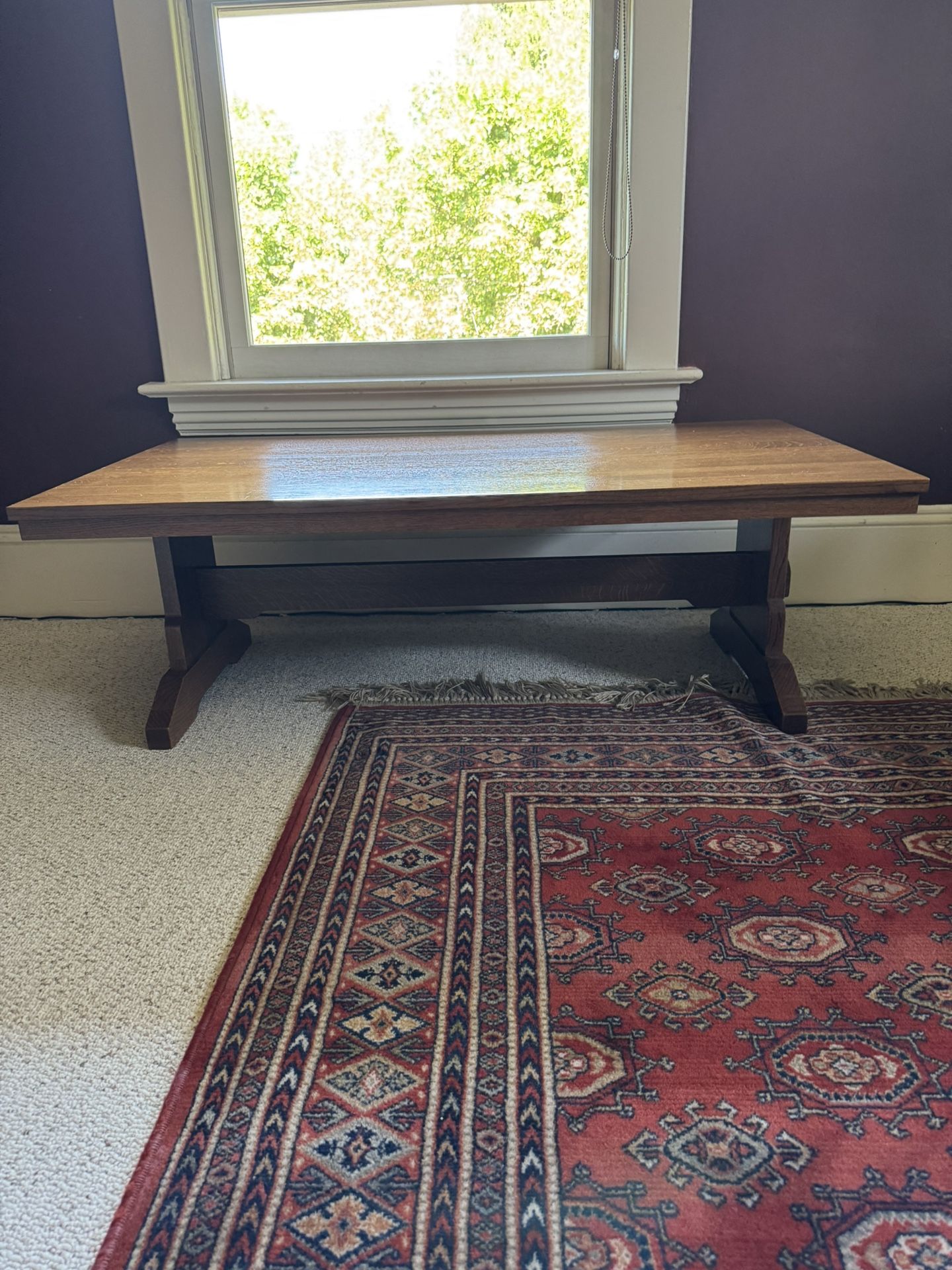 Oak Trestle Mission Coffee Table