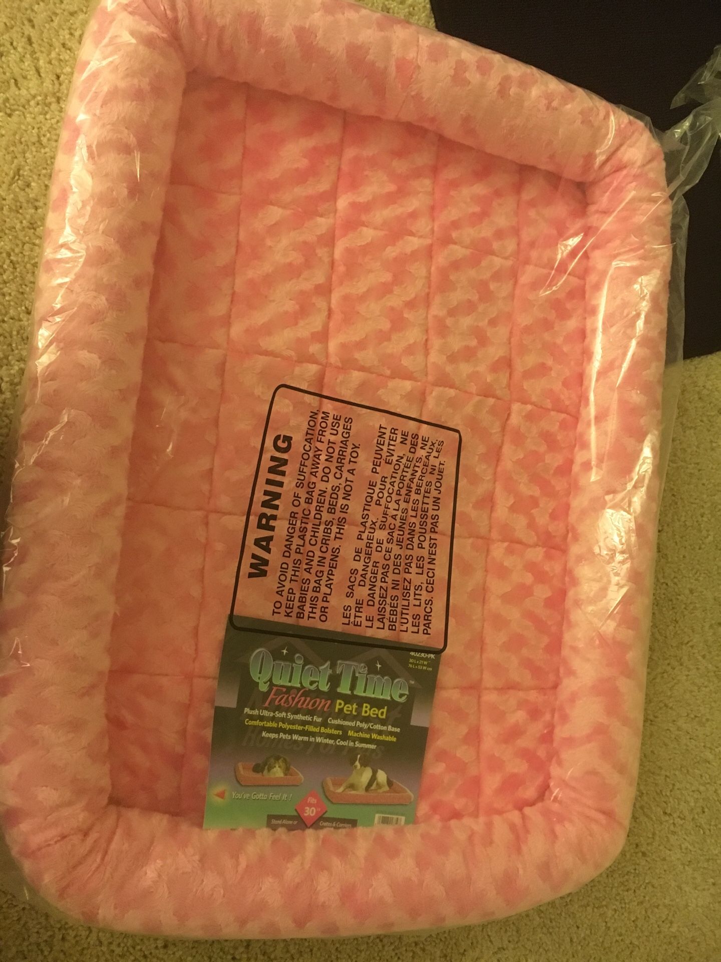 Pet Bed Pink 30”
