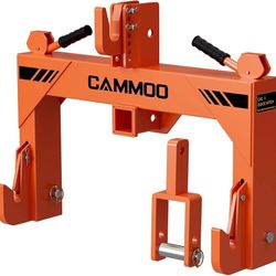 3-Point Quick Hitch with 2" Receiver＆Extra Versatile Adapter, Adaptation to Category 1, No Bushing Required, 3000LBS Lift Capacity, 5 Level Adjustable