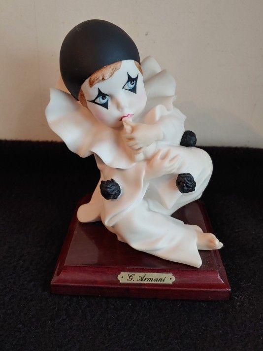 Baby Pierrot Porcelain Armani Figure Statue Signed Italy