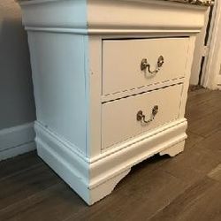 2 Drawer White Dresser