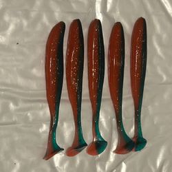 Green/Red-Glitter Paddle Tail Swimbait