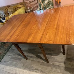 Antique Cherry Wood Folding  Saddleton table
