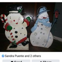 Christmas  Luminaries Vintage Beautiful Original Paint