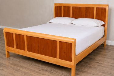 Solid Wood King Bed Frame – Natural Wood – Disassembled