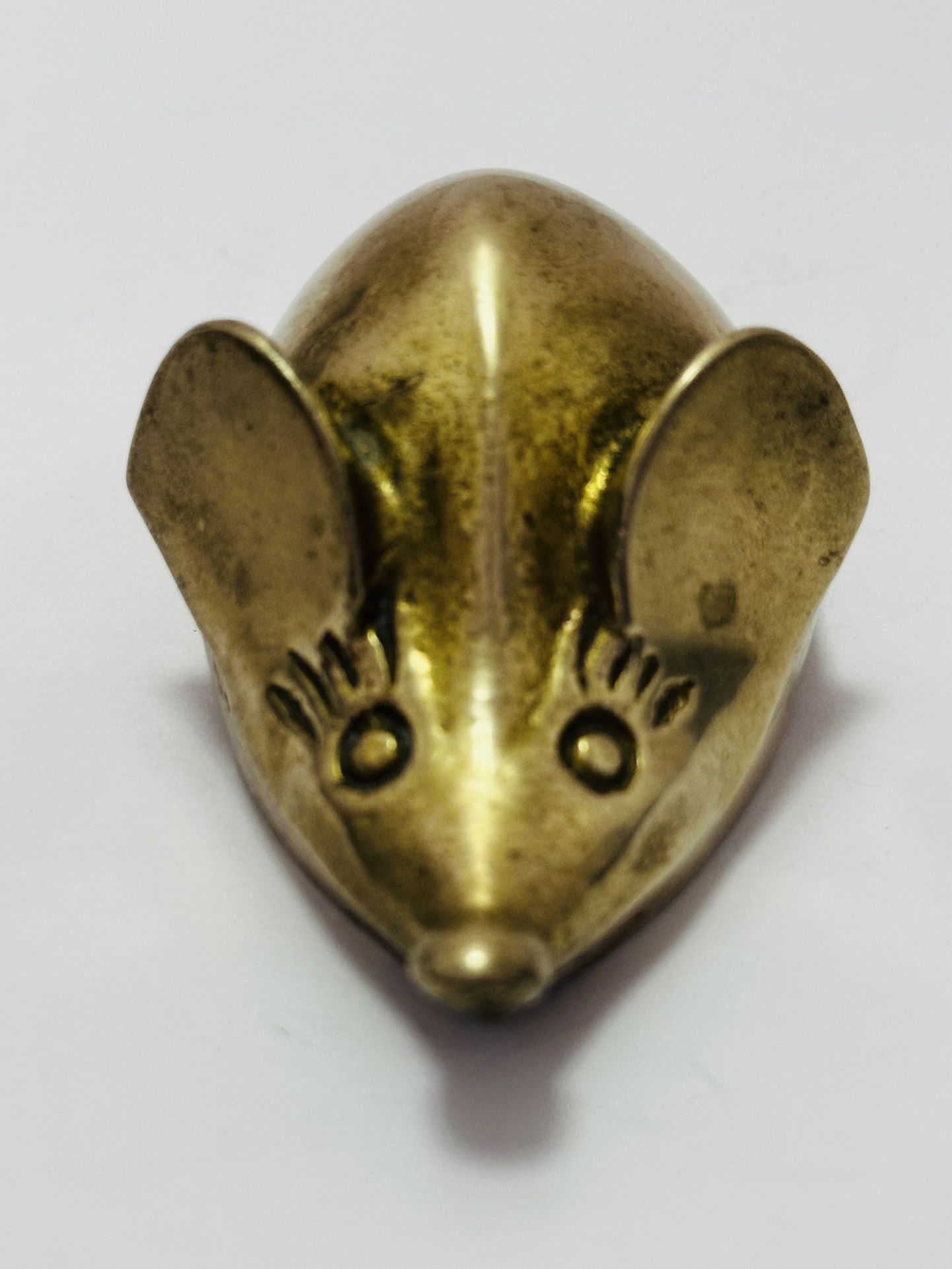 Vintage Brass Mouse Paperweight