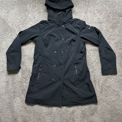 Columbia Omni Heat Parka Coat Button Up Black Jacket