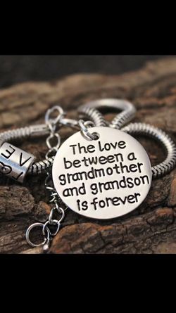 Silver charm bracelet for Grandma from grandson! Awesome gift! Brand new!