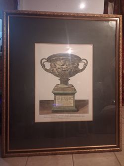 Huge Framed Classical Art - Piranesi Warwick Vase (45" x 52")