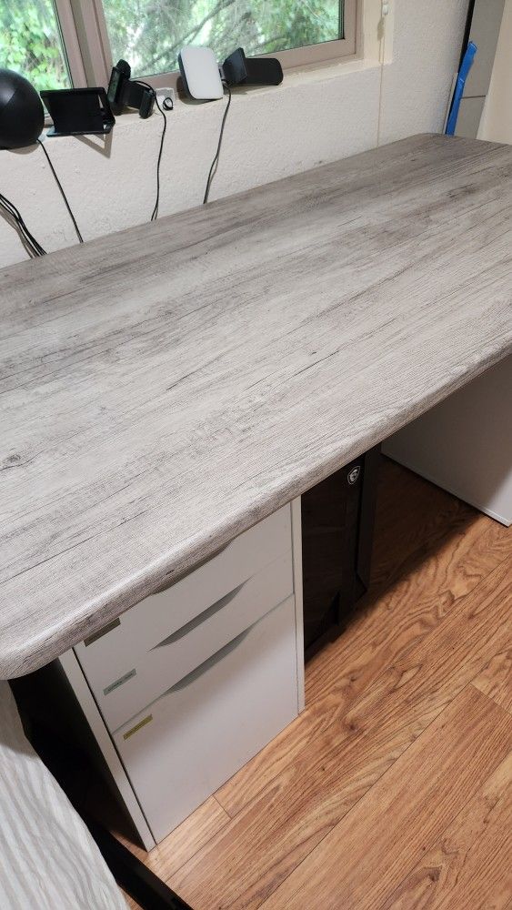30" x 60" MDF TABLE TOP with Gray Wood Finish