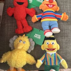 Kaws X Sesame Street Keychain Plush