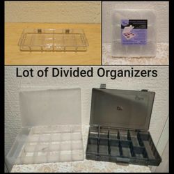 LOT OF 4 DIVIDED ORGANIZERS 
