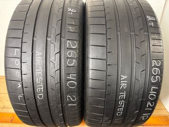 2 tires 265 40 21 Continental contisportcontact 6 star high tread