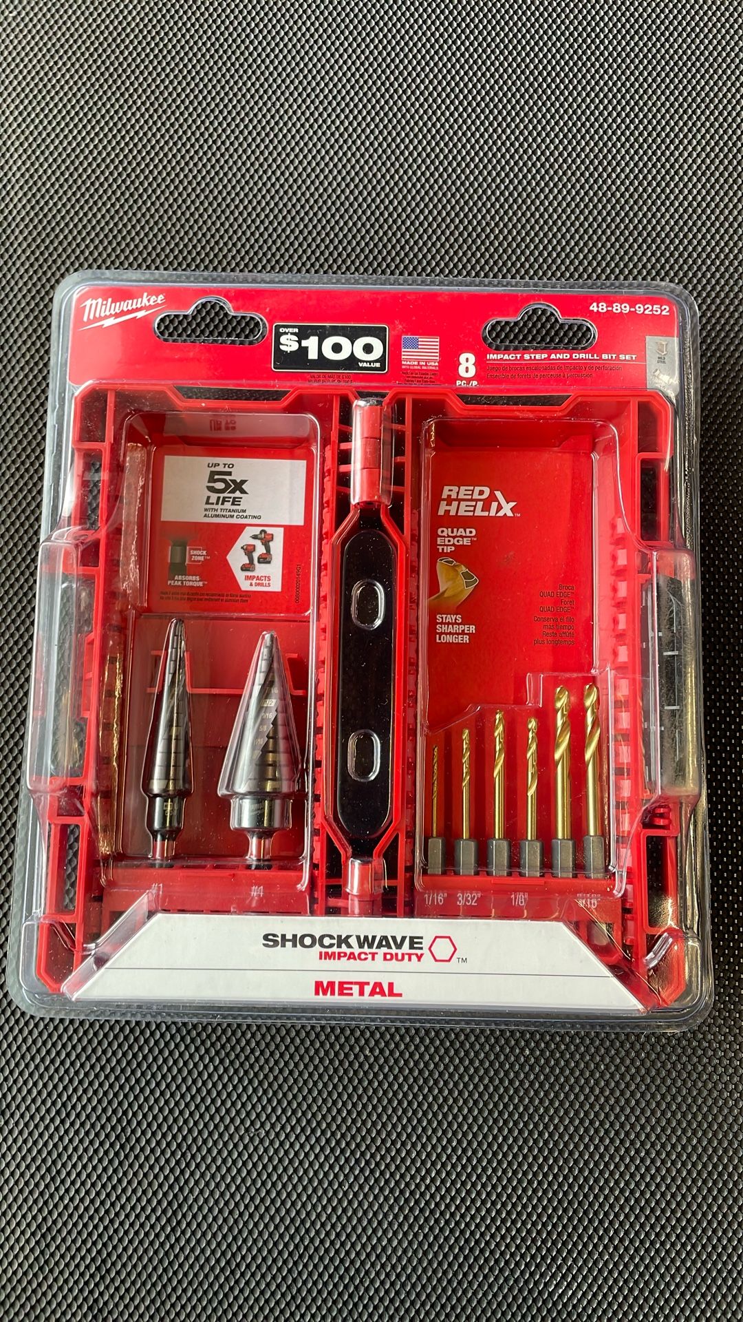 Milwaukee SHOCKWAVE Impact-Duty Titanium Step Bit Set (8-Piece)