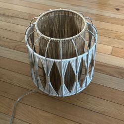 Boho Woven Accent Table Lamp
