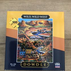 Dowdle Jigsaw Puzzles 500 Pieces- Wild, Wild West New Sealed Box 
