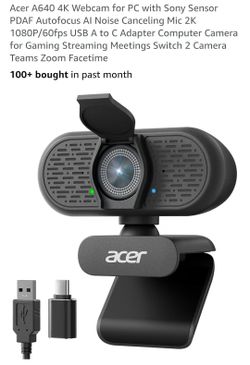 Acer 4k webcam for pc or mac