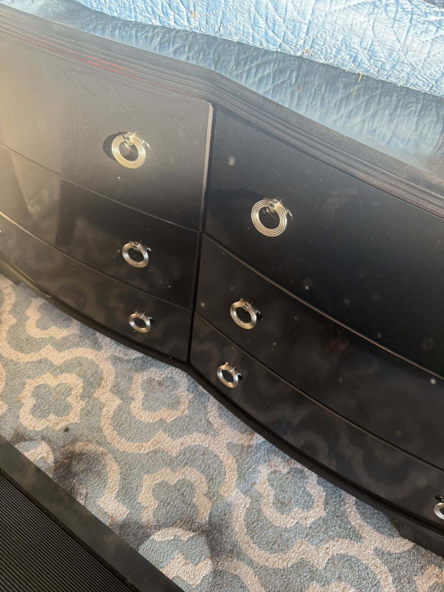 Bedframe, Dressers Mirror, & Bed