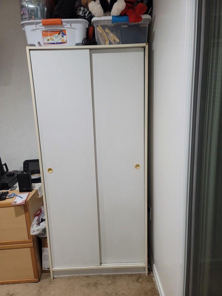 White Wardrobe with Sliding Doors