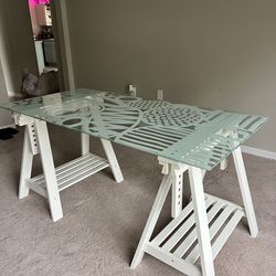 Glass Top Art Table