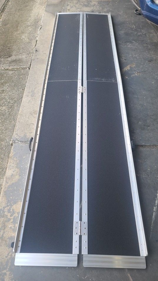 10FT Ramp , Folding Aluminum Wheelchair Ramp with Non-Slip Surface Handicap Ramp