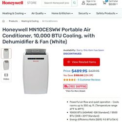 Honeywell Portable  AC