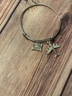 Airplane charm bracelet