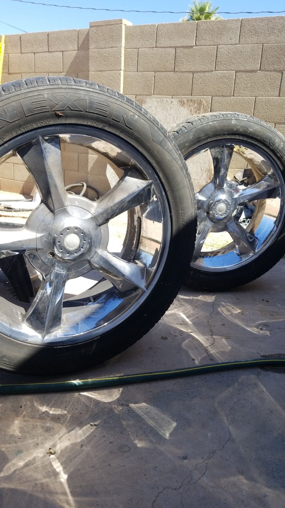 Rims chevy 6 lugs tires 50% life $ 260