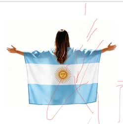 Argentina Wearable  World  Cup National Flag Cape Argentina