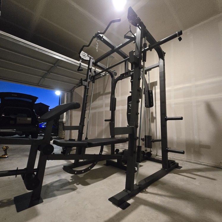 Smith Machine 2001 | Multi-Use Adj Bench | Gym Equipment | Fitness | Squat Rack | Excercise |🔴WEIGHTS AND BARBELL SOLD SEPARATELY 🔴 FREE DELIVERY 🚚