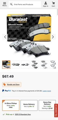 Duralast Gold Ceramic Brake Pads